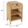 Chevet arrondi en bois et rotin avec 1 porte | Collection Amy Chevet arrondi en bois et rotin avec 1 porte | Collection Amy