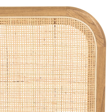 Headboard for 160/180 cm beds in wood and rattan | Amy