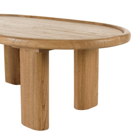 Table basse forme organique en bois de mindi 120cm | Collection Amy