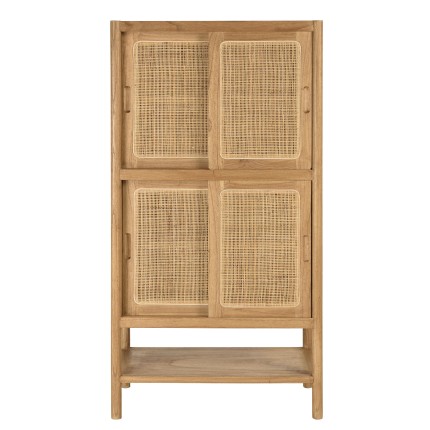 Dish cabinet with 2 shelves / 2 doors - Mindi / Rattan | Amy Collection