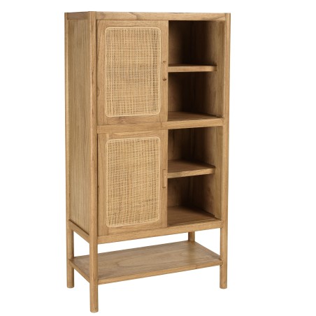 Dish cabinet with 2 shelves / 2 doors - Mindi / Rattan | Amy Collection