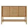 2-shelf, 3-door sideboard in mindi wood and natural rattan | Amy Collection 2-shelf, 3-door sideboard in mindi wood and natural rattan | Amy Collection