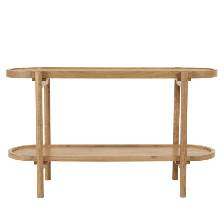 Console table with natural rattan shelf | AMY