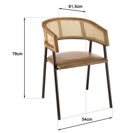 SECOND-HAND - armchairs with leather seats