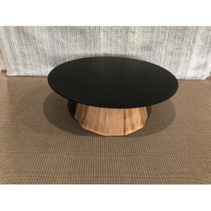 SECONDE MAIN - Table basse ronde 90x90cm bois Pin recyclé