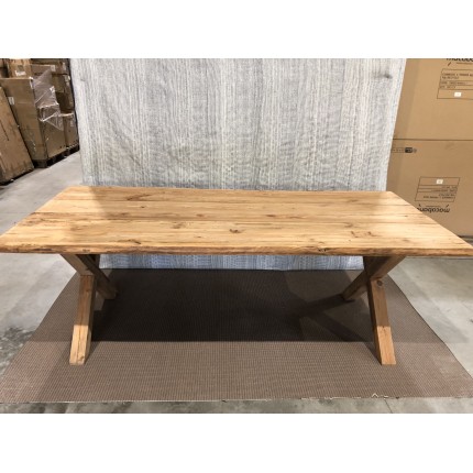SECOND-HAND - Rectangular dining table 220x100cm recycled pine wood