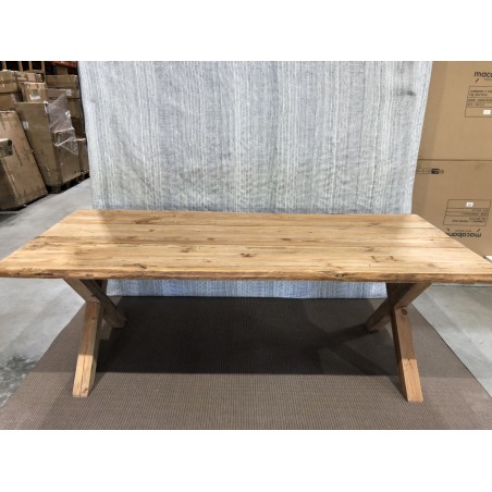 SECOND-HAND - Rectangular dining table 220x100cm recycled pine wood