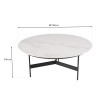 SECOND-HAND - Round coffee table 78x78cm with marble-effect top