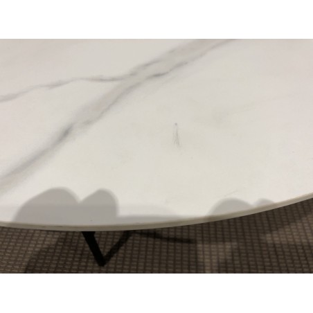 SECOND-HAND - Round coffee table 78x78cm with marble-effect top