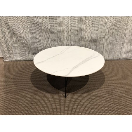 SECOND-HAND - Round coffee table 78x78cm with marble-effect top