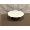 SECOND-HAND - Round coffee table 78x78cm with marble-effect top