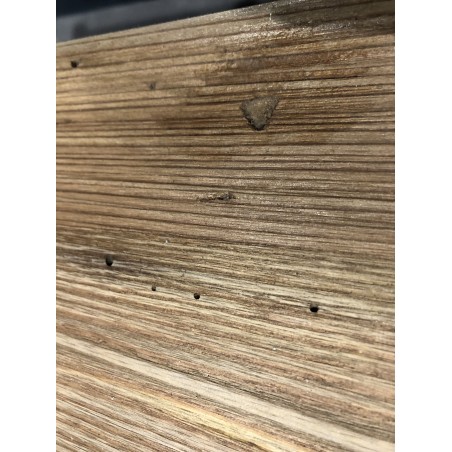 SANDY - Brown 3-tier Recycled Pine Wood Shelf