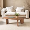 Organic-shaped coffee table in recycled teak | Sixtine Collection