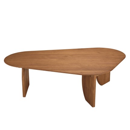 Organic-shaped coffee table in recycled teak | Sixtine Collection