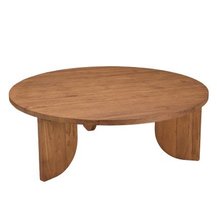 Table basse ronde D100cm en teck recyclé | Collection Sixtine