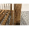 chaise longue de jardin en bois teck brut - Macabane | Seconde main