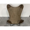 Butterfly chair in canvas and leather | SECOND-HAND