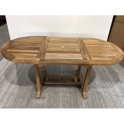 FUN Garden Table - Teak Wood - Oval - 120/180 x 90 cm