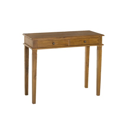 Bureau en bois de teck massif API 2 tiroirs