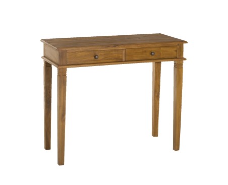 API Brown Teak Desk with 2 Drawers - Solid Teak Desk