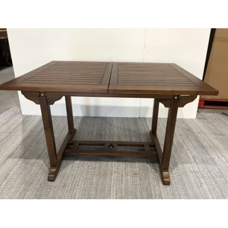 SECONDE MAIN - Table de jardin 4/6 pers. Rect. Ext. 120/180cm bois Teck huilé