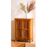 API Brown Cabinet with 2 Louvered Doors in Teak Wood API Brown Cabinet with 2 Louvered Doors in Teak Wood