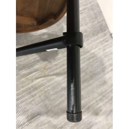 SECONDE MAIN - Table basse ronde diam 58 plateau en bois de teck recyclé