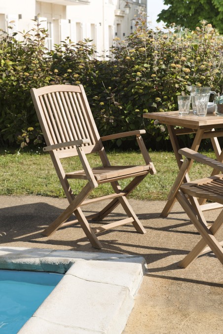 SECONDE MAIN - Fauteuil de jardin Lombock en bois Teck