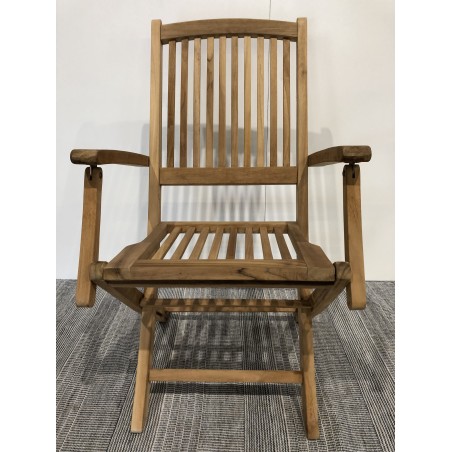 Set of 2 Lombock Teak Garden Armchairs - Premium Solid Teak Furniture