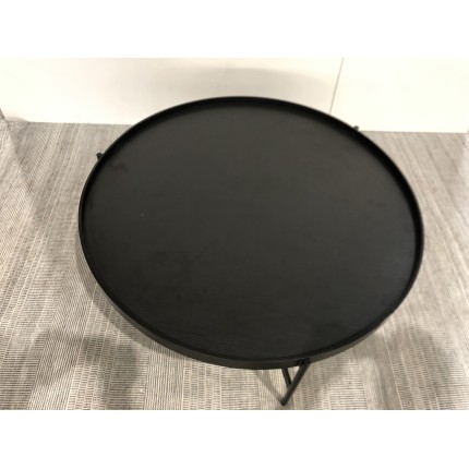Table basse ronde noire 102x102cm  | Seconde Main