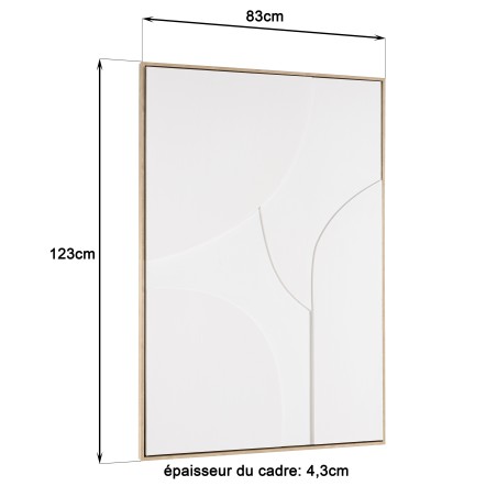 Décoration murale 83x123cm formes abstraites blanches | Seconde main
