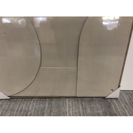 Wall decoration 83x123cm white abstract shapes in relief | Second Hand