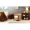 LAUREN Nesting Tables - Set of 3 Rectangular Tables in Brown Mindi Wood