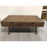 Second Hand- Brown rectangular Scandi coffee table with 4 drawers in Pine Second Hand- Brown rectangular Scandi coffee table with 4 drawers in Pine