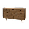 Commode scandi bois marron 8 tiroirs | Second Hand Commode scandi bois marron 8 tiroirs | Second Hand