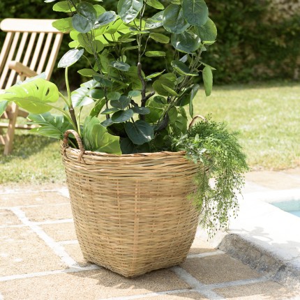Round flower pot 60x60cm in natural bamboo | Second-hand