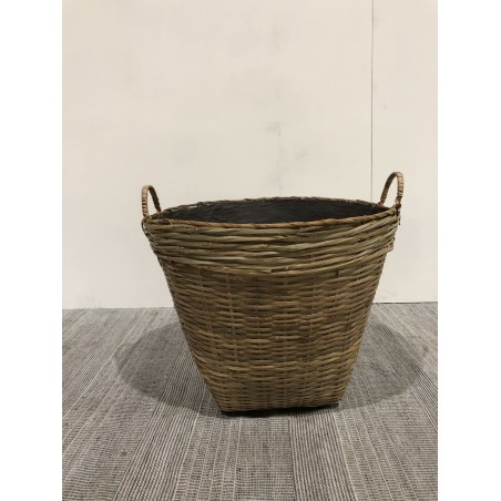 Pot de fleur rond 60x60cm en bambou naturel | Seconde Main