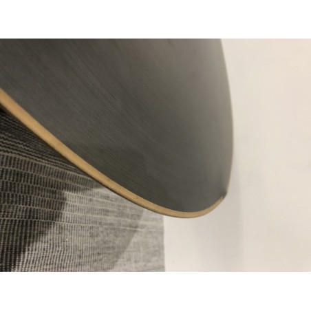 SECOND HAND - Round coffee table 80x80cm in black iron with gold trim