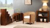 LORINE Rattan Cabriolet Armchair with Cushion