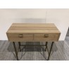 LAURA Console Table with 2 Drawers and Gold Metal Legs LAURA Console Table with 2 Drawers and Gold Metal Legs