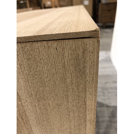 Console bois 2 tiroirs pieds métal doré | Seconde main