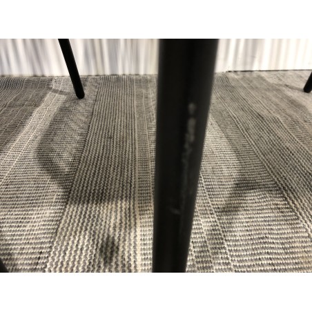 Set of 2 Black Rope Armchairs with Anthracite Grey Seat Cushions | Second Hand