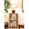 Étagère marron 2 cases 40 cm LORINE en bois Mindi