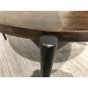 Table basse ronde 80x80cm bois recyclé pieds métal noir | Seconde main Table basse ronde 80x80cm bois recyclé pieds métal noir | Seconde main
