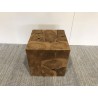 SECOND-HAND - Cube 40x40cm natural teak wood SECOND-HAND - Cube 40x40cm natural teak wood