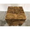 Cube 40x40cm bois Teck nature - SECONDE MAIN Cube 40x40cm bois Teck nature - SECONDE MAIN