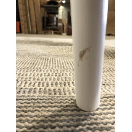 SMANDY White Bedside Table with Natural Cane Detailing