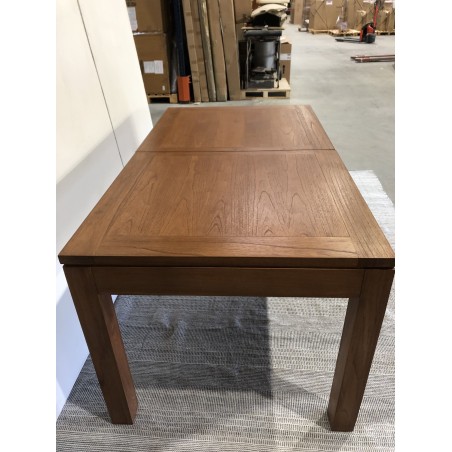 Table à manger rect. rallonge 160/200cm bois Mindi marron | Seconde Main