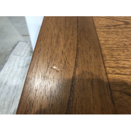 Rectangular dining table with extension, 160/200 cm, brown Mindi wood | Second-Hand