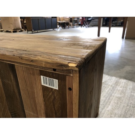 Meuble TV marron 6 tiroirs Pin recyclé | Seconde Main